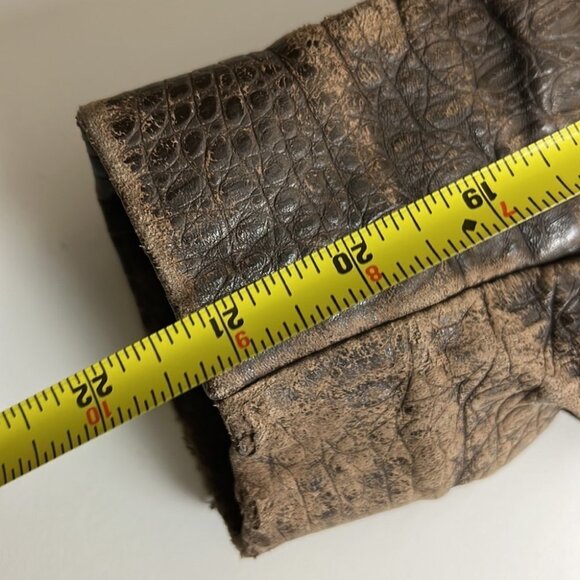 Vintage Exclusive "Baez" 80's Cropped Brown Leather Blazer Jacket - Picture 7 of 12